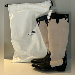 Black and Cream Women’s cowboy boots size 39